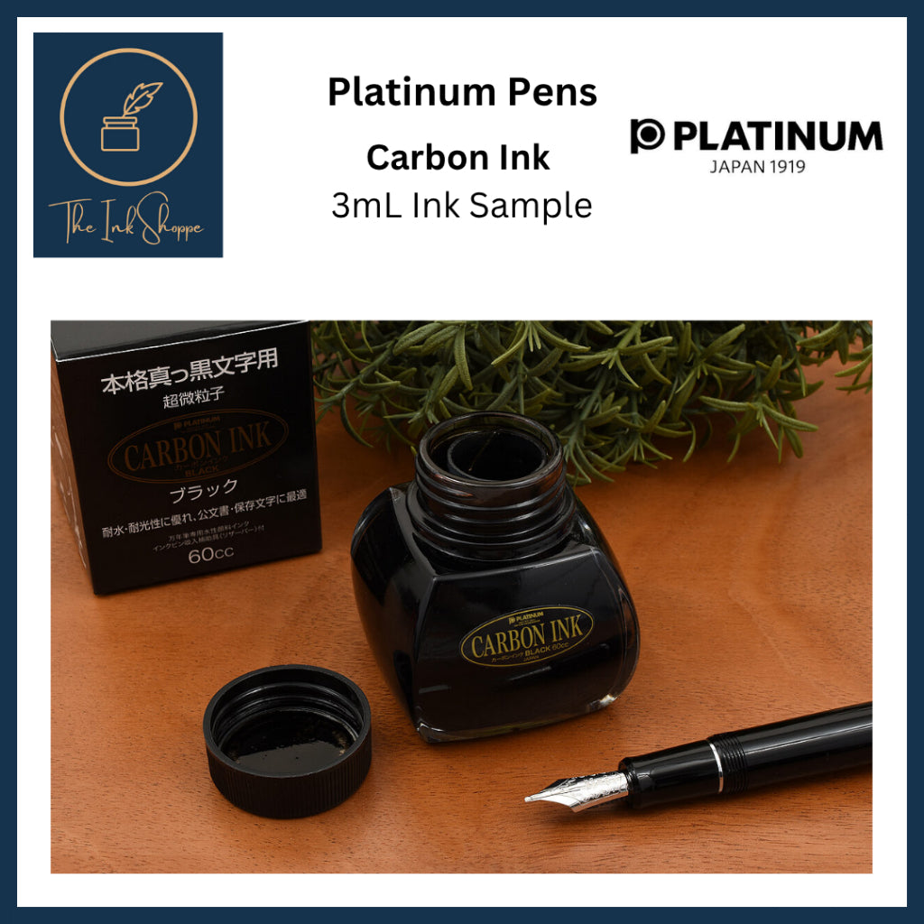 Platinum Carbon Black Fountain Pen Ink Sample (3mL)