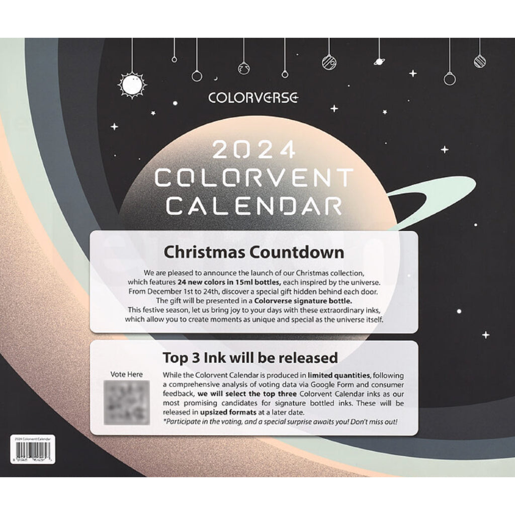 Colorverse Colorvent Calendar Fountain Pen Ink Advent Calendar 2024