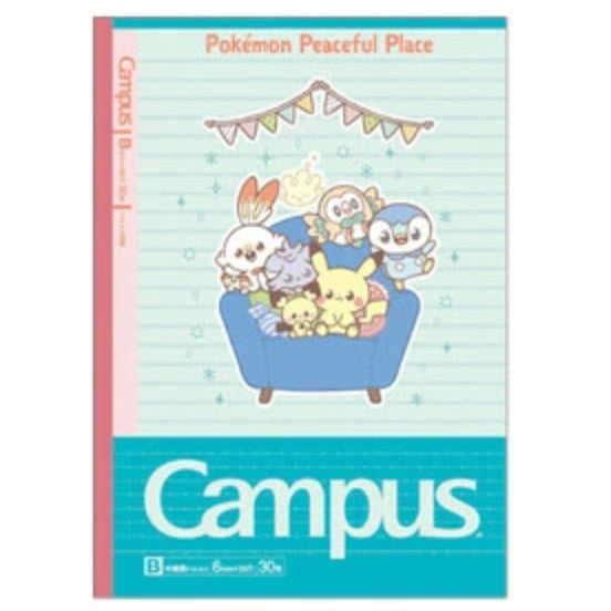 Campus Pokemon Poké Peace Series B-Ruled Notebook