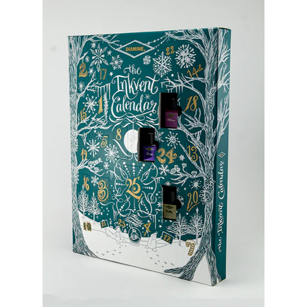 Diamine Inkvent 2025 Teal Edition Fountain Pen Ink Advent Calendar