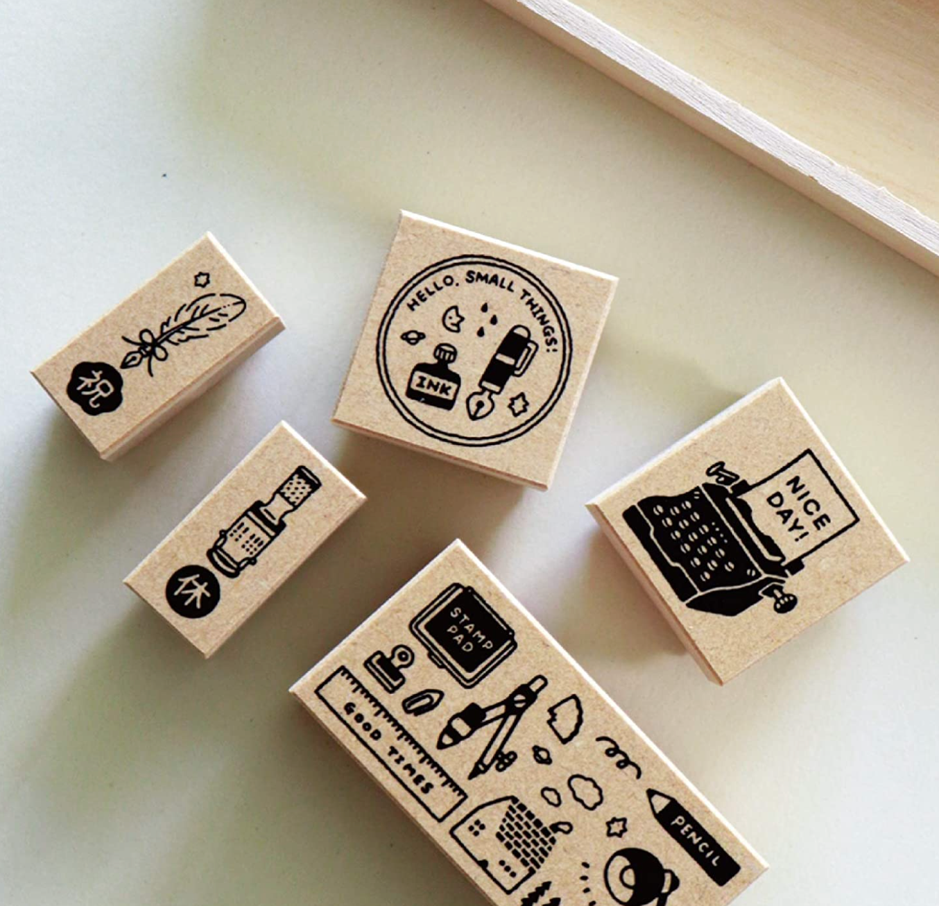 Sanby x Eric Small Things Wooden Stamp Set - The Ink Shoppe Philippines