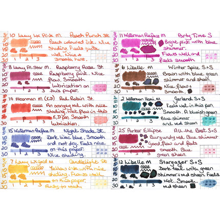 Diamine Inkvent 2021 Fountain Pen Ink Samples (3mL)