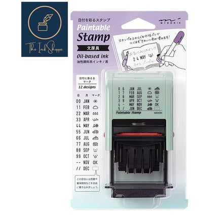 Midori Paintable Self-Inked Rotating Date Stamp - Stationery