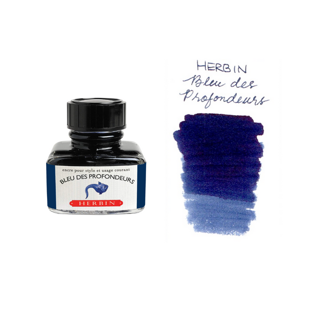 J. Herbin Fountain Pen Ink - Bleu des Profondeurs - The Ink Shoppe Philippines
