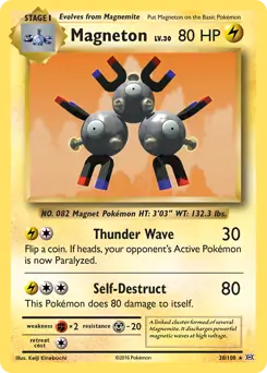 Pokémon TCG Magneton Holo 38/108 Evolutions
