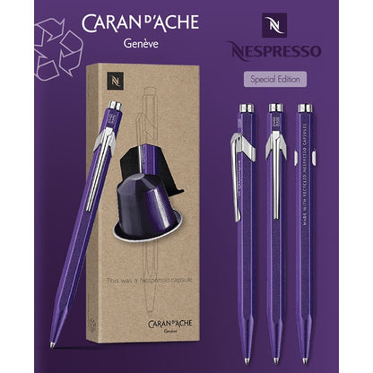 Caran d'Ache Nespresso 849 Ballpoint Pen Ink Recycled Capsules Limited Edition