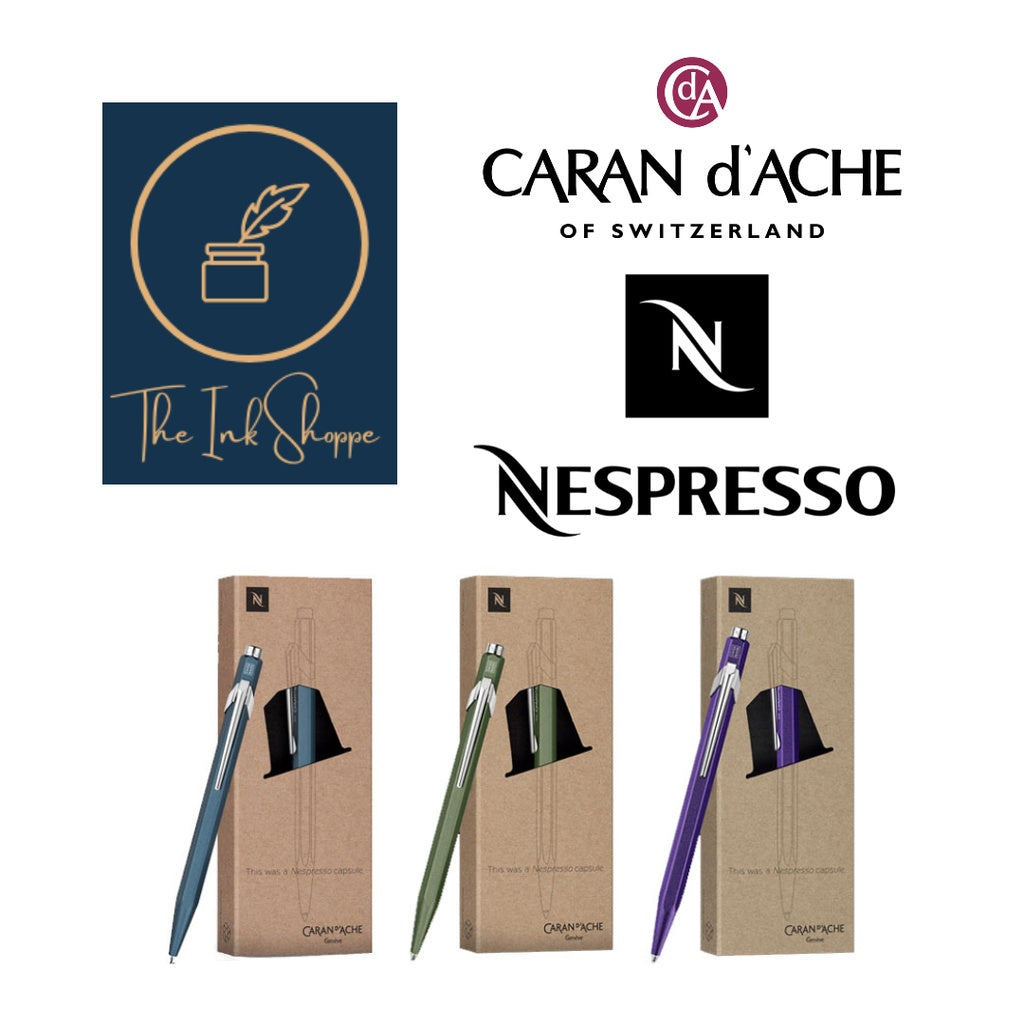 Caran d'Ache Nespresso 849 Ballpoint Pen Ink Recycled Capsules Limited Edition