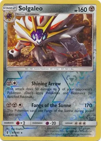 Pokémon TCG Solgaleo 87/145 Reverse Holo Guardians Rising