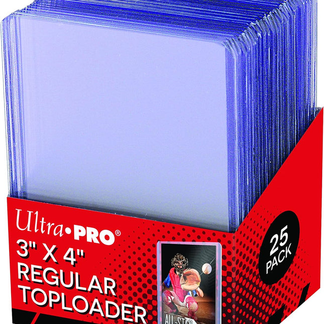 Ultra Pro 3" x 4" Clear Regular Toploaders (25ct) for Standard Size Cards