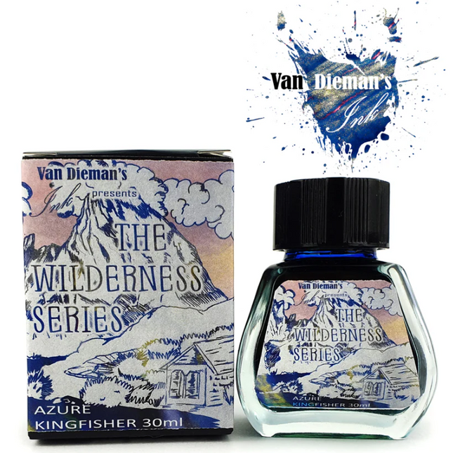 Van Dieman's Wilderness Fountain Pen Ink - Azure Kingfisher