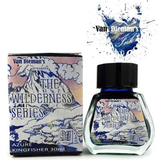 Van Dieman's Wilderness Fountain Pen Ink - Azure Kingfisher