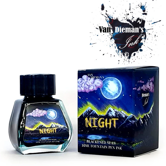 Van Dieman's Night Fountain Pen Ink - Blackened Seas