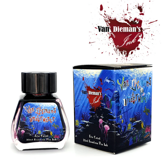 Van Dieman's Underwater Fountain Pen Ink - Fire Coral - The Ink Shoppe Philippines