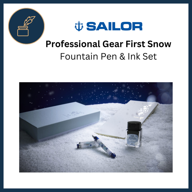 Sailor x Plus Collaboration First Snow Professional Gear Slim Fountain Pen & Ink Set