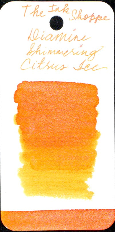 Diamine Shimmer-tastic Fountain Pen Ink - Citrus Ice - The Ink Shoppe Philippines