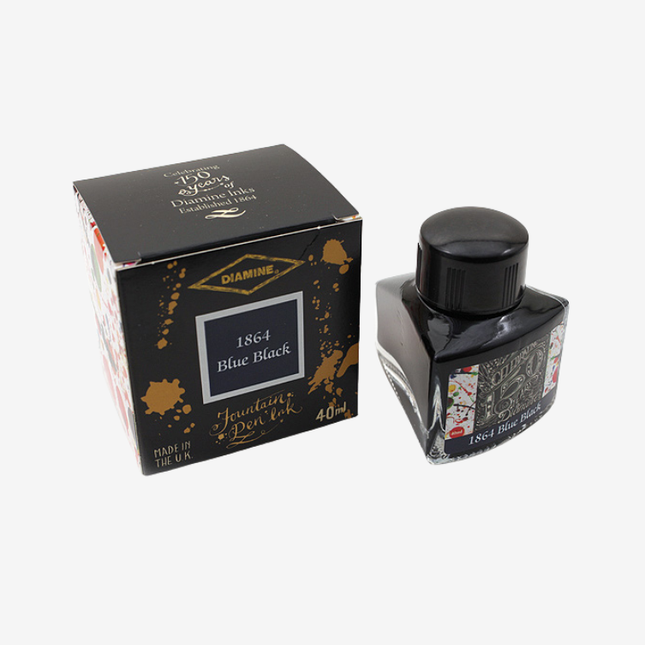 Diamine 150th Anniversary Fountain Pen Ink - 1864 Blue Black