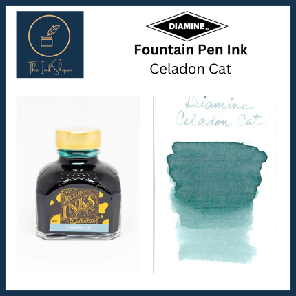 Diamine Fountain Pen Ink - Celadon Cat
