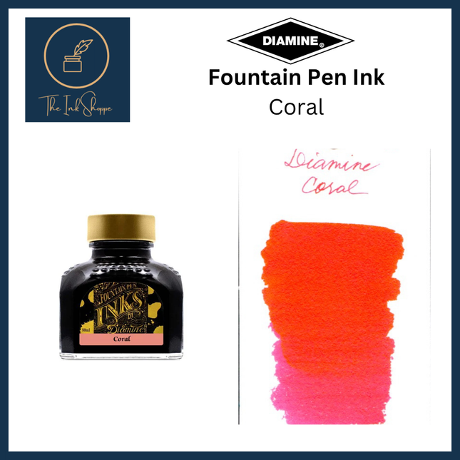 Diamine Fountain Pen Ink - Coral