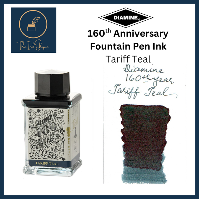 Diamine 160th Anniversary Fountain Pen Ink - Tariff Teal