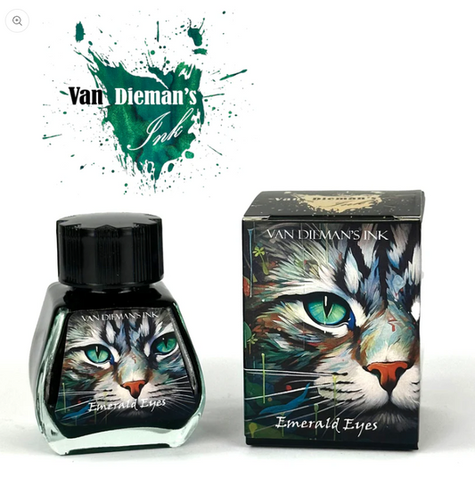 Van Dieman's Feline Fountain Pen Ink - Emerald Eyes