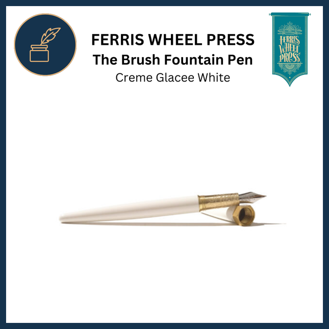 Ferris Wheel Press The Brush Fountain Pen Creme Glacee White