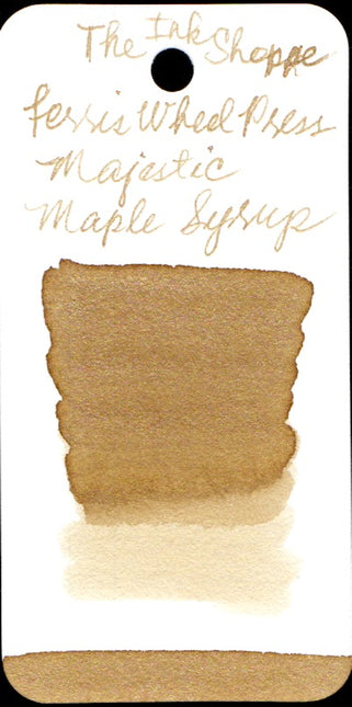 Ferris Wheel Press Fountain Pen Ink - Majestic Maple Syrup - The Ink Shoppe Philippines