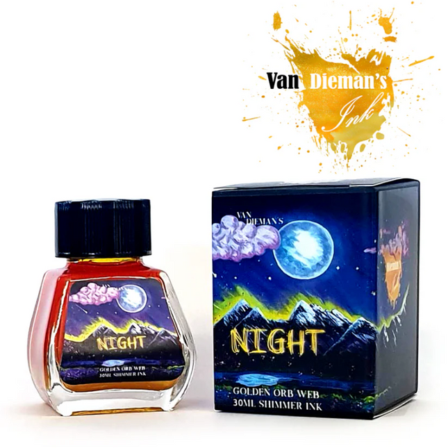 Van Dieman's Night Fountain Pen Ink - Golden Orb Web