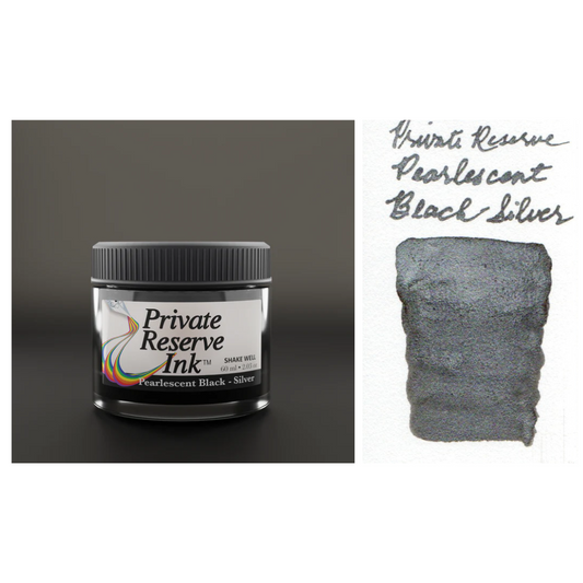 Private Reserve Ink Fountain Pen Ink - Pearlescent Black-Silver