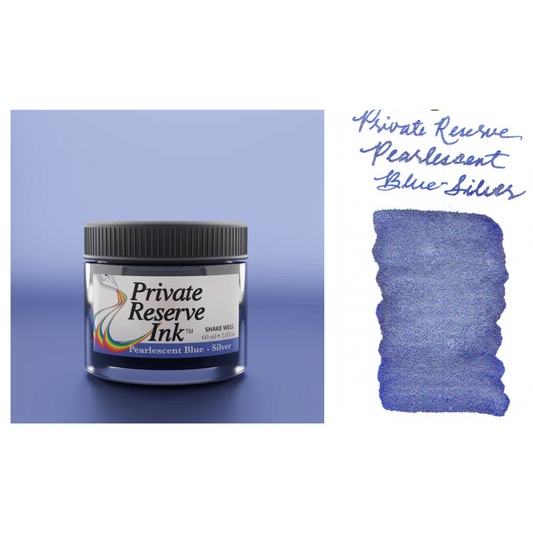 Private Reserve Ink Fountain Pen Ink - Pearlescent Blue-Silver