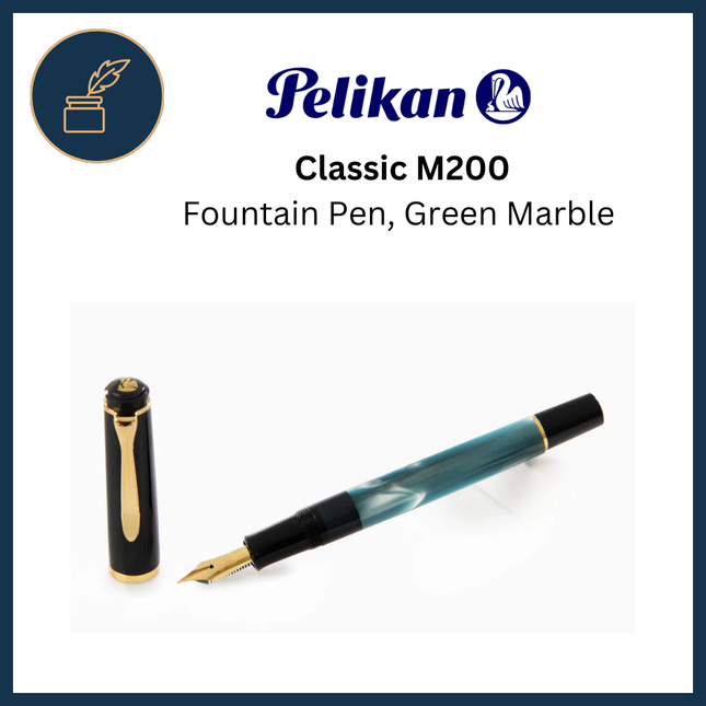 Pelikan M200 Green Marble Fountain Pen