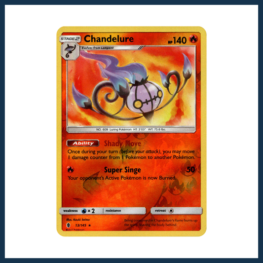Pokémon TCG - Sun & Moon Guardians Rising Chandelure Reverse Holo 13/145