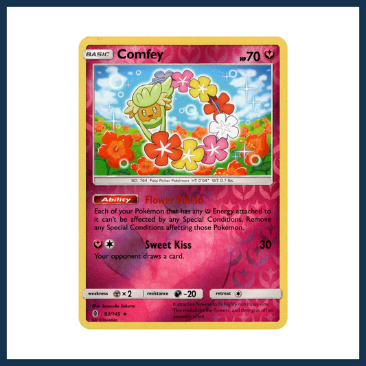 Pokémon TCG - Sun & Moon Guardians Rising Comfey Reverse Holo 93/145