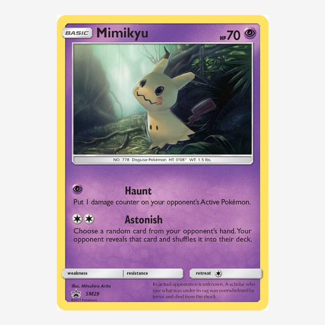 Pokémon TCG - Sun & Moon Black Star Promo Mimikyu SM29 Holo