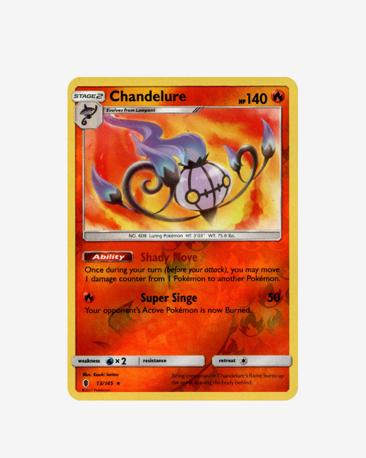 Pokémon TCG - Sun & Moon Guardians Rising Chandelure Reverse Holo 13/145