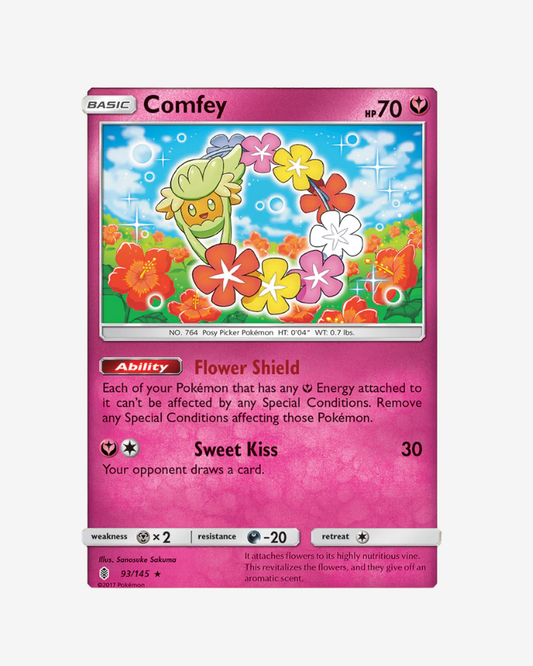 Pokémon TCG - Sun & Moon Guardians Rising Comfey Reverse Holo 93/145