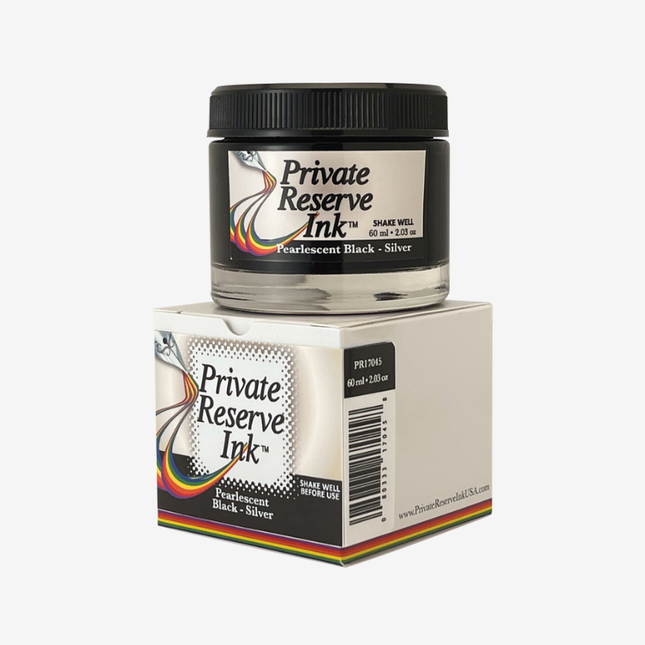 Private Reserve Ink Fountain Pen Ink - Pearlescent Black-Silver