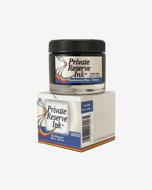 Private Reserve Ink Fountain Pen Ink - Pearlescent Blue-Silver
