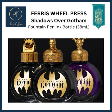 Ferris Wheel Press x Warner Bros. Shadows over Gotham Fountain Pen Ink Full Bottle (38mL)