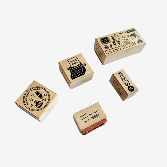 Sanby x Eric Small Things Wooden Stamp Set