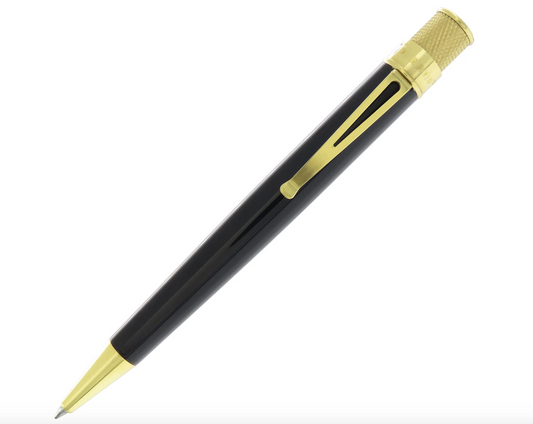 Retro 1951 - Tornado Brass Classic Black Rollerball Pen - The Ink Shoppe Philippines