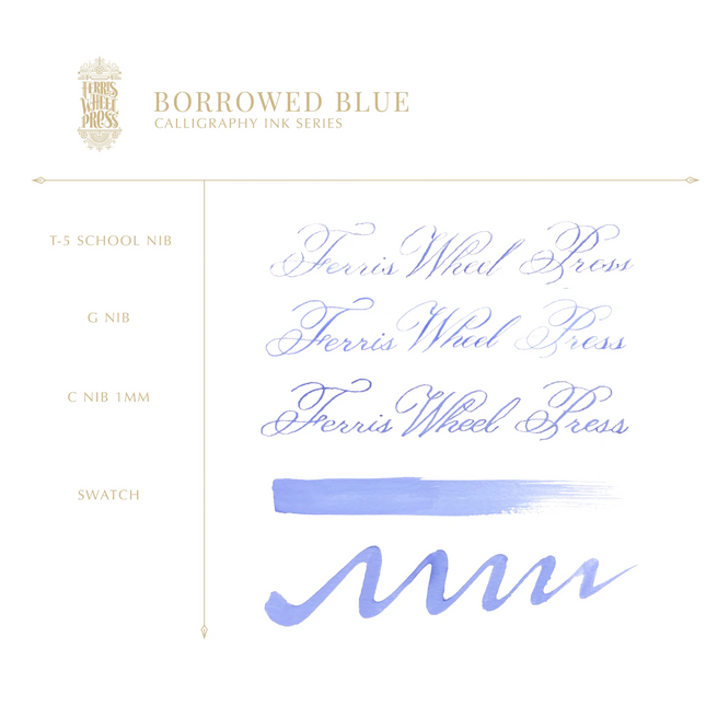 Ferris Wheel Press Calligraphy Ink - Borrowed Blue - The Ink Shoppe Philippines