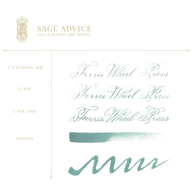 Ferris Wheel Press Calligraphy Ink - Sage Advice - The Ink Shoppe Philippines