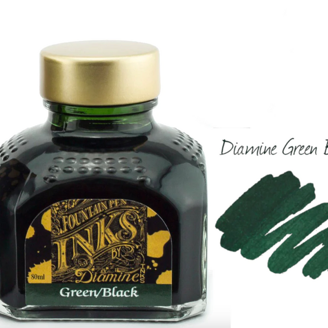 Diamine Fountain Pen Ink - Green Black - The Ink Shoppe Philippines