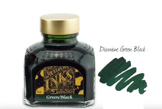 Diamine Fountain Pen Ink - Green Black - The Ink Shoppe Philippines