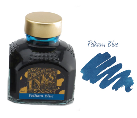 Diamine x Gibson Guitars Fountain Pen Ink - Pelham Blue - The Ink Shoppe Philippines