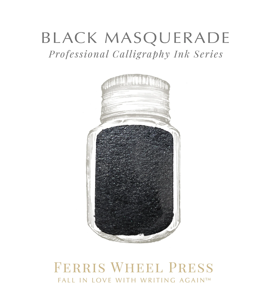 Ferris Wheel Press Calligraphy Ink - Black Masquerade - The Ink Shoppe Philippines