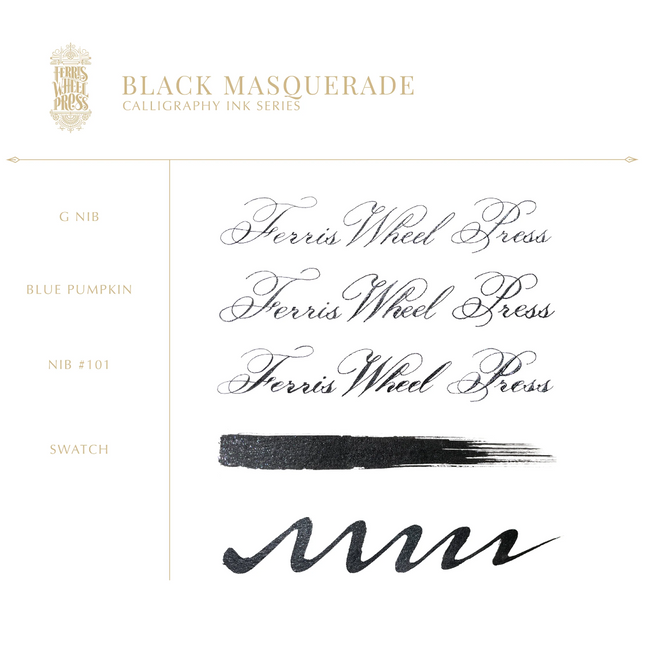 Ferris Wheel Press Calligraphy Ink - Black Masquerade - The Ink Shoppe Philippines