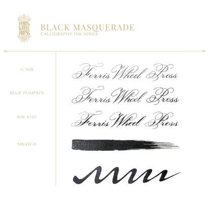 Ferris Wheel Press Calligraphy Ink - Black Masquerade - The Ink Shoppe Philippines
