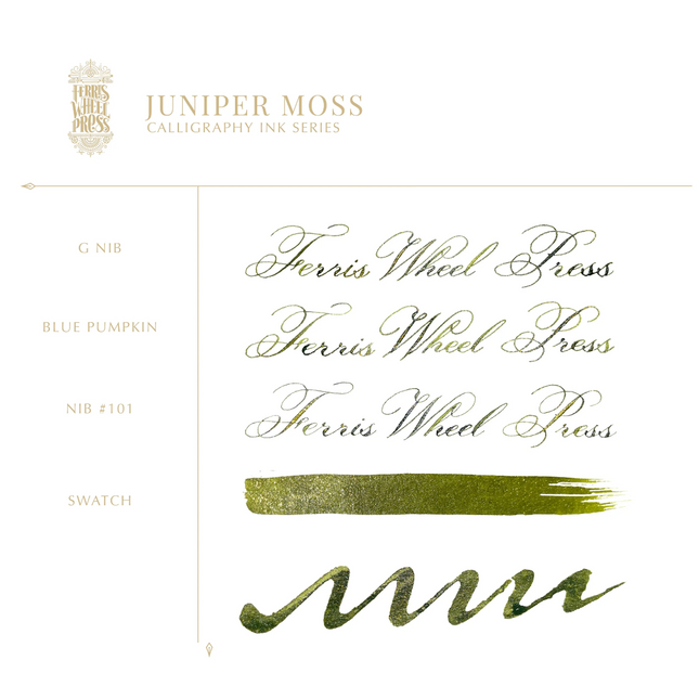 Ferris Wheel Press Calligraphy Ink - Juniper Moss - The Ink Shoppe Philippines