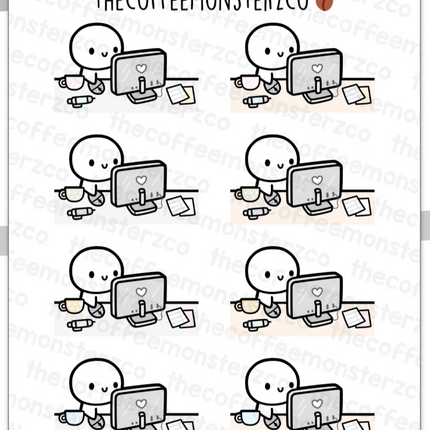 The Coffee Monsterz Co. Emoti Stickers